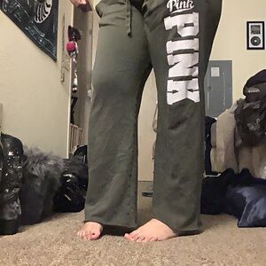 Green PINK Sweatpants